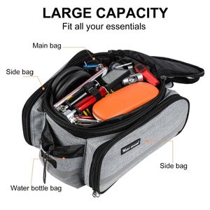 Cycling Bags WEST BIKING Waterproof Mountain Bike Saddle Rack Trunk Large Capacity Bag Luggage Carrier MTB Storage227r