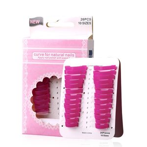 26pcs curva para unhas naturais derramar clipes à prova de unhas 10 tamanhos diferentes manicure ferramentas de salão de beleza