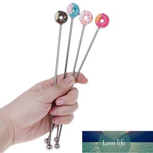 1PC Donut Form Edelstahl Swizzle Stick Runde Kopf Mischen Cocktail Kaffee Rührer Wein Trinken Bar Zubehör