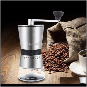 Kawa Coffeina Kuchnia, Dining Bar Home Gardencoffee Mill Stainless Steel Ręczna Korba Szlifowanie Conical Ceramic Mularka Podręcznik