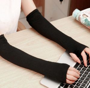 Sports Gloves Long Arm Warmer Fingerless Winter Autumn Wrist Hand Sleeve Soft Warm Mitten Elbow Mittens