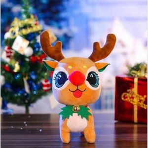 Christmas Decorations With bells plush elk toy deer doll dolls children giving gifts cute Xmas decoration