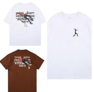 Erkek T-Shirt Astroworld T Shirt Abloh Tee Erkek Kadın Yüksek Kaliteli Hip Hop Kravat Boya Kısa Kollu Tops