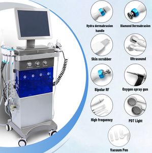 Uso del salone idro dermoabrasione pulizia profonda Macchina per microdermoabrasione rimozione delle rughe ad ultrasuoni Apparecchiatura per salone idrofacciale per il sollevamento del viso