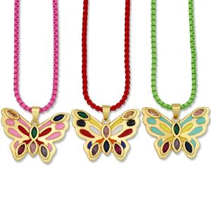 Pendant Necklaces Gothic Butterfly Necklace For Woman Statement Gift Collares Mujer Jewlery Gold Filled Insect Chain