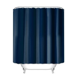 Simple pure color bathroom shower curtain European polyester waterproof environmental protection can be customized