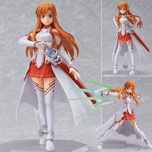 15cm Anime Sword Art Online S.A.O Yuuki Asuna Figma 178 PVC Action Figures Collection Model Kids Toys Doll for Kids Girls Q0621