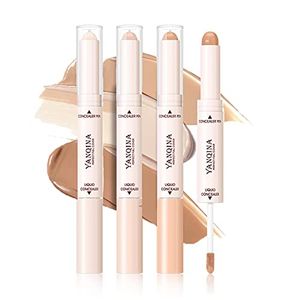 Varaktig täcka perfektion concealer dual penna konturering naturlig täckning oljekorrektor för ansikte öga mörk cirklar spot akne ärr