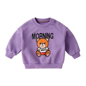 春の秋のユニコーンのセーター子供の漫画トップ子供服女の子赤ちゃんパーカーの男の子スウェット韓国の服211110