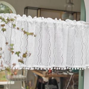 Gardin draperier koreanska halv för köksskåp dörr sovrum heminredning tulle litet fönster