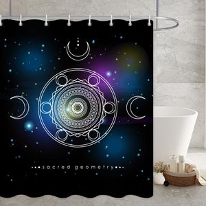 Wholesale shower curtain and liner resale online - Shower Curtains Black Long Curtain Liner Sun And Moon Modern Mysticism Duschvorhan Waterproof Bathroom Accessories With Hooks