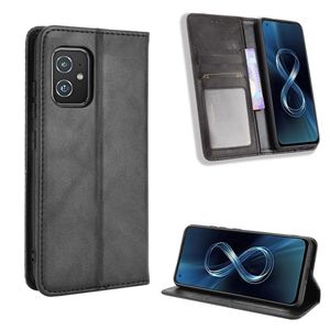 Casos de couro da carteira para asus zenfone 8 caso de suporte de livro de proteção magnética zs590