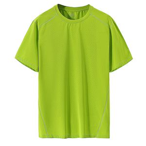 Hızlı Kuru Spor T Gömlek Erkekler 2021 Kısa Kollu Yaz Rahat Örgü Pamuk Artı Boy 6XL 7XL 8XL Üst Tees Spor Tişört Giysileri Y0408