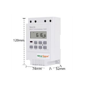 Timery E15A TM616W-4 Digital elektroniczny przełącznik timera 220V 30A mocowanie 17 Ustawienia 7 dni programowalny kontroler przekaźnika
