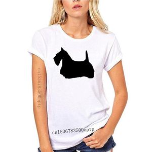 Dames T shirt Grafische Tee Casual Merk Kleding Katoenen Mannen T shirt Regelmatige Broaddoek Schotse Terrier Dames Korte Mouw O hals Tops