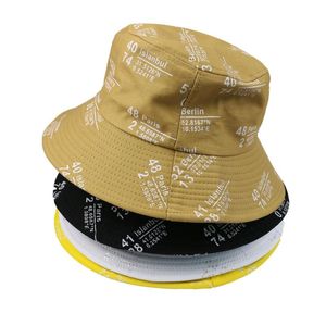 Cloches winfox graffiti Letter Print Bucket Cap Men's Women's Universal Hip Hop Hat Outdoor Leisur Visor Hats Fashion Fisherman Caps