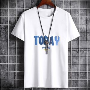 Wholesale tee light resale online - Today Letter Stylish Light Cotton T Shirts Summer Men Youth Boys Casual Tees Quick Dry Quality
