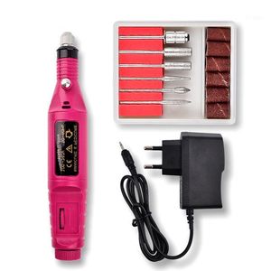 Potenza professionale elettrica manicure macchina penna pedicure strumenti per lima per unghie trapano a 6 punte1