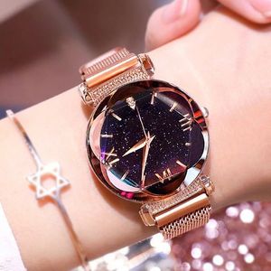 Sichu1-U1 new vibrato explosion model wholesale ladies quartz watch starry sky iron magnet strap cross-border supply