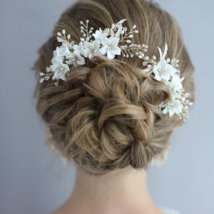 Clipes de cabelo Barrettes 3 PCs Acessórios de noiva para casamento de ouro