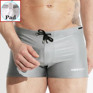 Push Up Pad Men Costume da bagno per uomo Costumi da bagno Desmiit Sexy Costume da bagno gay Abbigliamento da spiaggia Swim Boxer Slip Pantaloncini da surf zwembroek