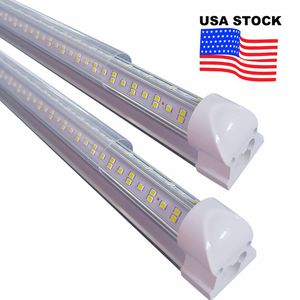 T8 28w 36w 45w 72w led smd light 4ft 5ft 6ft 8ft 600K led lighting tube wholesale v shaped integrated leds tubes lights 85V-265V 6000K