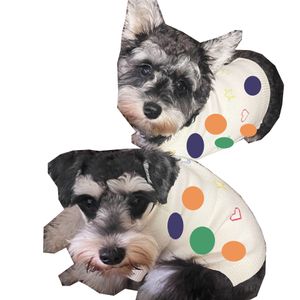 Beyaz Pet Örme Ceket Ceket Sonbahar Açık Yavru Kazak Köpek Giyim Schnauzer Teddy Bulldog Köpekler Giysileri