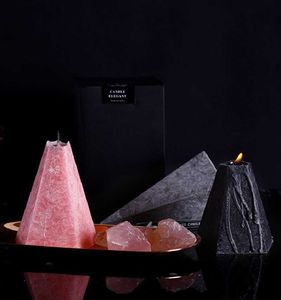 Nordic Geometric Cone Scented Candles Jasmine Rose Aromatherapy Essential Oljeljus Långvarig Hem Sovrum Stearinljus DAP162