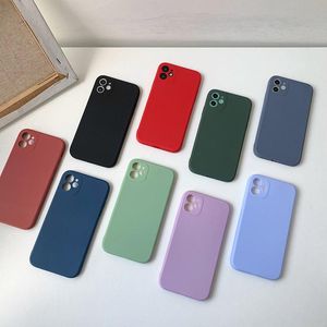 TPU-Softphone-Hüllen für Apple iPhone 12 11 Pro MAX XS XR SE 2 7 8 plus Luxusdesigner in mehreren Farben, matte Rückseite aus Silikon