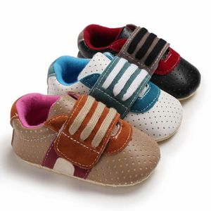 First Walkers Nylon Clasp Patchwork Black/Brown/White Baby Boys Breathable Anti-Slip Shoes Sneakers Soft Soled Walking