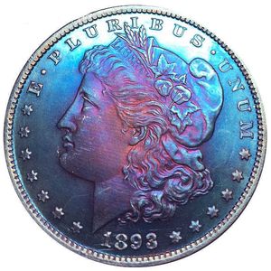 Silver USA 90% Morgan Coins Multi-Color Copy Coin Olika år Random Sells Art Collection