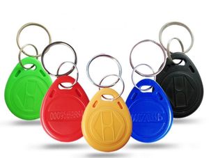 Etiqueta 125khz proximidade cor azul cartão rfid keyfobs chave fob tk4100 em4100 cartão inteligente de controle de acesso com impressão de número de identificação