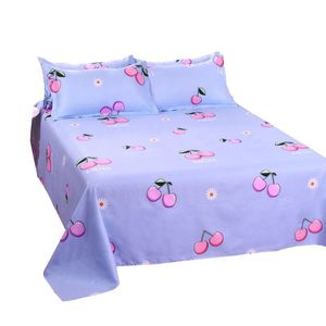 Double/single Textile Bedding Bed Sheet Trendy Household Mattress Bedspread Cherry Flower Bedroom ( No Pillowcase ) F0142 210420