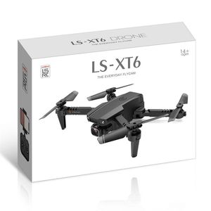 LSRC LS-XT6 4K HD Çift Lens Mini Dronlar İHA WIFI 1080P Gerçek Zamanlı Şanzıman FPV Drone Çift Kameralar Katlanabilir RC Quadcopter Noel Oyuncakları En İyi Kalite