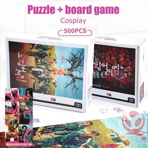 Party Favor Game Puzzle 500 sztuk z kartami Figurki Gry dla dorosłych Zabawki Dla Dzieci Boże Narodzenie Spersonalizowany prezent