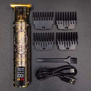 T9 Cabelo elétrico Clipper Cutting Machine Trimmer For Men Razor LCD Display Beard Men S Shaver Gift Charge 220623