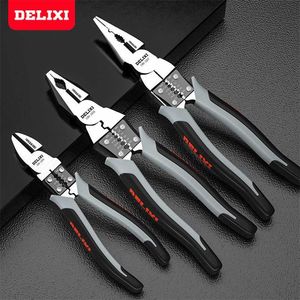 DELIXI Multifunctional Universal Diagonal Pliers Needle Nose Pliers Hardware Tools Universal Wire Cutters Electrician 211110