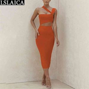Woman Dress One Shoulder Tube Top Mid Length Solid Color Party Fashion Dresses for Women Sexy Skinny Vestido De Mujer 210515