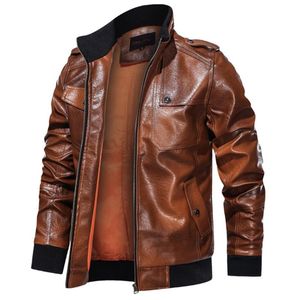 Men's Jackets Fashion Clothes Men Windproof Motorcycle Jacket Long Sleeve Solid Biker Coat Winter Warm Casual Fitted Outwear Tops Clubwear