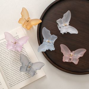 S2820 Fashion Jewelry Frosted Jelly Color Harts Hairpin Farterfly Hair Clip Bobby Pin Lady Girl Butterfly Barrette Hair Accessories