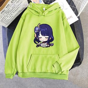 Erkek Hoodies Sweatshirt Oyunu Genshin Impact Cosplay Raiden Shogun Baal Hoodie Erkek Kadın Flamalar Kapşonlu Kazak Sudaderas Hombre