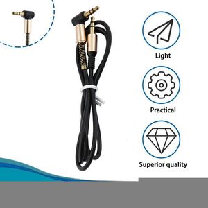with box package universal 90 Degree 3.5mm Auxiliary Audio Cables Slim and Soft AUX Cable for iphone speakers Headphone Mp3 4 PC