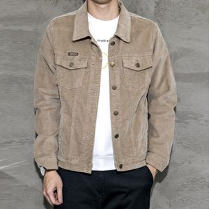 Men's Jackets 2021 Spring Slim Corduroy Jacket Korean Casual Denim Workwear Top