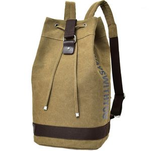 Zaino Moda Sport Tela Borsa a secchiello tondo Computer da viaggio Borse da uomo Borsa per il tempo libero Zaini unisex da scuola