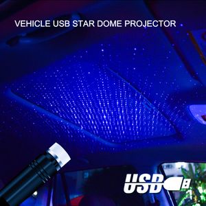 100 Pack Car Roof Projection Light USB Portable Star Night Lights Justerbar LED Galaxy Atmosphere Lighting Interior Projector LAM264K