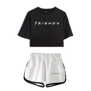 T-shirts Vänner tv-show två stycken sommar Sexig har blivit sjuk Bomull T-shirt Suit Shorts Produkt Topp Kvinnor Kläder för dig