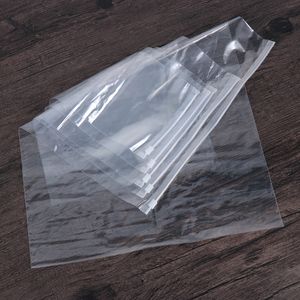 50pcs / mycket klar plast dragkedja väska för kläder kappa jeans hoodies presentkort förpackning väska