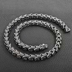 Chains 7.5-24'' Length Punk Vintage Men Viking Dragon Jewelry Hiphop 316L Stainless Steel 2 Kind Wear Method Chain Necklace Bracelet