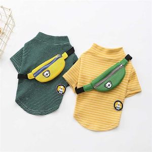 Fashion Pet Dog Clothing for s Shirt Striped Clothes Puppy Outfits s Tshirt French Bulldog Ropa Perro 211027