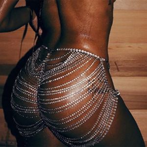 Stonefans Rhinestone Wielowarstwowy Brzuch Sexy Dla Kobiet Klub Kryształowy Talii Łańcuch Party Dress Body Biżuteria Prezent